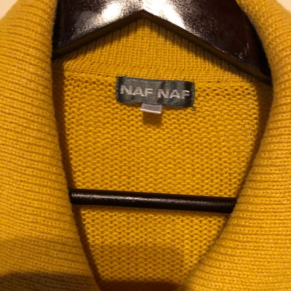 Naf Naf Long Sleeve Zip Cardigan- flat Cotton knit - Picture 2 of 4